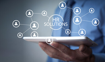 Concept of HR Solutions. Human Resources. Business