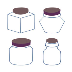 Set of jar of jam
