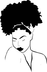 Woman Outline Hand Drawn