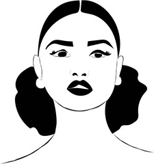 Woman Outline Hand Drawn