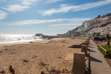 Fototapeta na wymiar costa da Praia Reñaca, Viña del Mar, Valparaíso Região do Chile