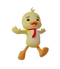 Duck Dubby Happy Jump Running