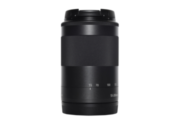 Close-up of digital camera and equipment on transparent background. PNG format