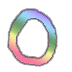 letter made of colorful rainbow
