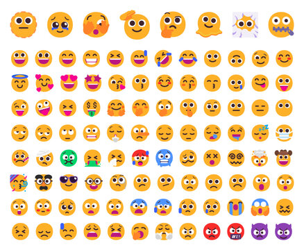 popular emoji face for social media and network. Smileys Emoticons emojis collection vector icons set , microsoft windows cute emojis. Vector illustration