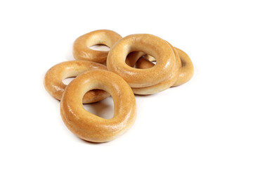 Fototapeta premium Traditional dry bagels isolated on white