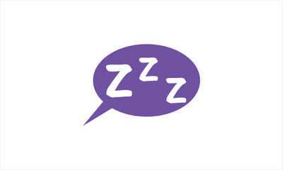 Sleeping ZzZ sign vector on white
