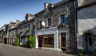 Ancient Buildings In Picturesque Village Rochefort En Terre In The Department Of Morbihan In Brittany, France