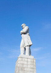 Fototapeta premium statue of Taras Shevchenko against the background of the blue sky, Ukraine