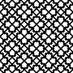 Abstract seamless monochrome pattern on white background for coloring. Design for banner, card, invitation, postcard, textile, fabric, wrapping paper, coloring book.