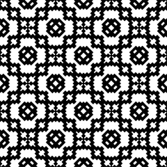 Abstract seamless monochrome pattern on white background for coloring. Design for banner, card, invitation, postcard, textile, fabric, wrapping paper, coloring book.