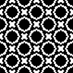 Abstract seamless monochrome pattern on white background for coloring. Design for banner, card, invitation, postcard, textile, fabric, wrapping paper, coloring book.