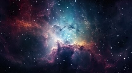 Abstract outer space background created with Generative AI technology.