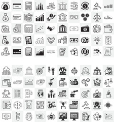 set of finance and investment icons