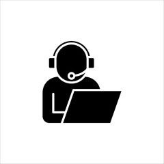 Help and support icon set. Сollection of simple linear web icon on white background