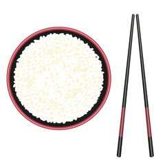 illustration of cute rice bowl 