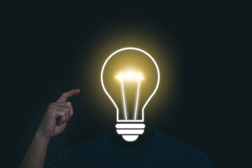 People using ideas to achieve new creative thinking, ideas, management, digital transformation Internet of Things, Big Data and Creative Processes, Automated Operations, Data Storage