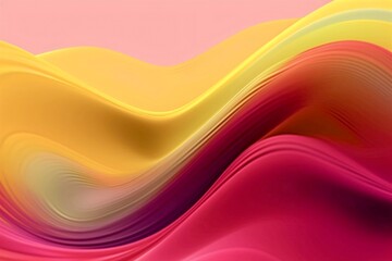 Artistic waves background. Spring 2023. Fluorescent Fantasy. Pink, Fuchsia, Green, Turquoise, Yellow