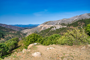 Aerial view of Andalucia mountains, Spain