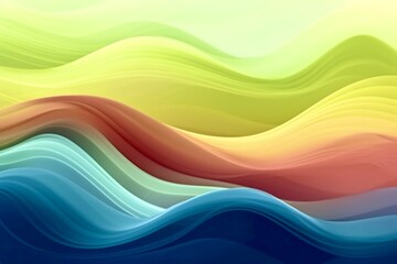 Artistic waves background. Spring 2023. Grow your own. Blue, Green, Lime