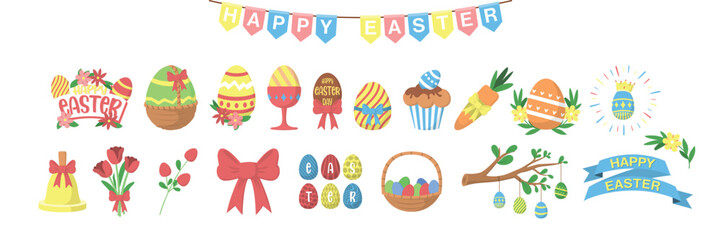 Easter Egg Vector Illustrations Collection. Easter Egg Asset Collections.