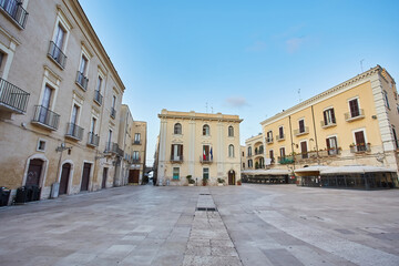 Fototapeta na wymiar View of piazza Mercantile in Bari.