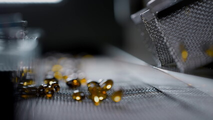 Fish oil gelatin capsules in the production of vitamins and medicines