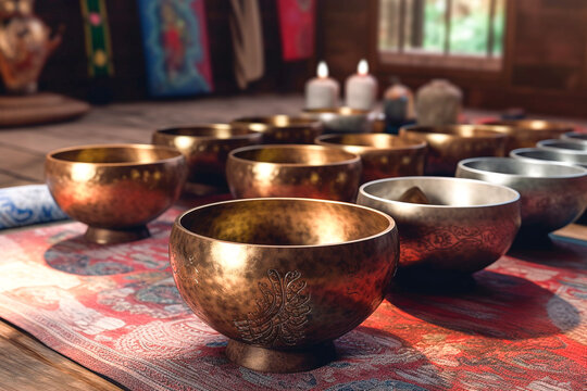 Tibetan singing bowls are a type of bell that vibrates & produces a deep tone when played. Also known as singing bowls or Himalayan bowls, they are said to promote relaxation & healing.