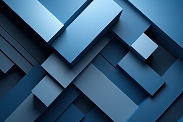 Blue creative, minimalist abstract geometric art. abstract background, generative ai