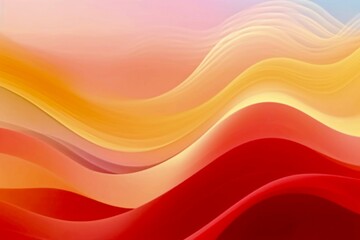 Artistic waves background. Spring 2023. Sorbet in Spring. Pink, Orange, Blue, Yellow, Red