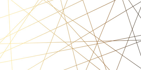 Obraz premium Abstract luxury golden geometric random chaotic lines with many squares and triangles shape background.