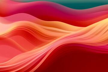 Artistic waves background. Spring 2023. Beach Towel. Pink, Teal, Red
