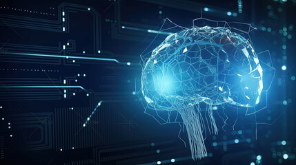 Ai technology brain background digital transformation concept
