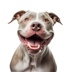 face of a dog on a transparent background. AI generator