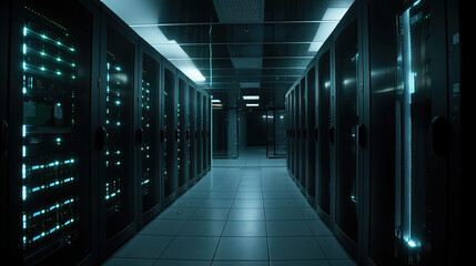 Data server center background, digital hosting