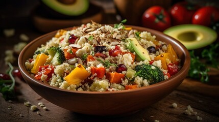 Generative AI of Tantalizing Avocado and Quinoa Salad