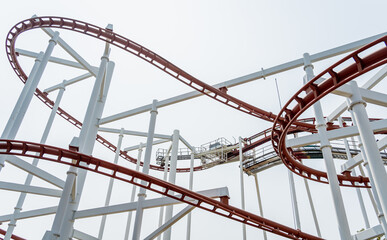 Large roller coaster details on the light background