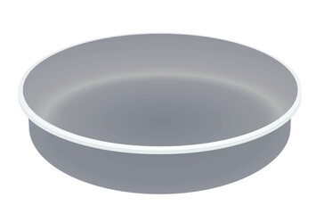 Metal baking pan. vector illustration