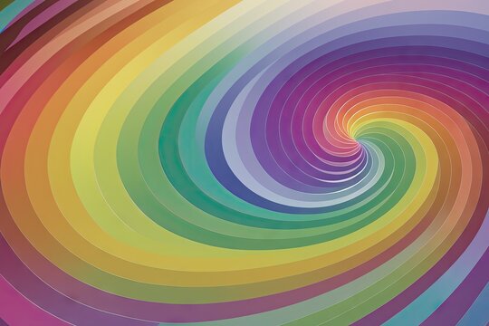 rainbow image of a multicolored wave, generative ai