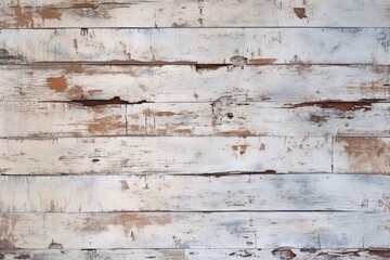 White washed wooden background with a vintage textured feel, generative ai