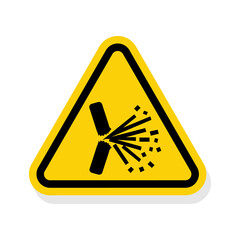 ISO Triangle Warning Sign: Explosive Sparks Warning Symbol
