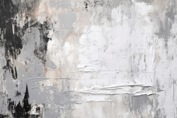 White washed painted textured abstract background with brush strokes in white and black shades. Abstrac art backgrounds. generative ai