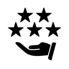 rating 5 star user interface black Icon button