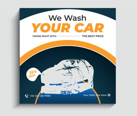 car wash social media banner design