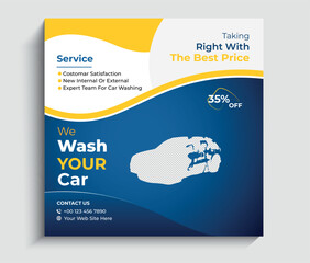 car wash social media banner design