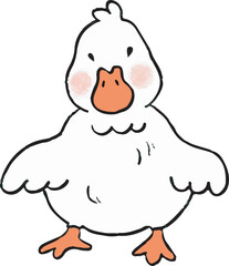 Naughty sweet little duck