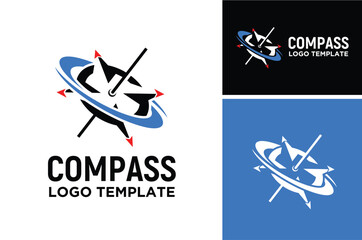 Spin Compass logo design for world global transport business	
