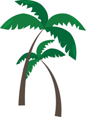 Obraz premium children's illustrations, set of illustrations - palms