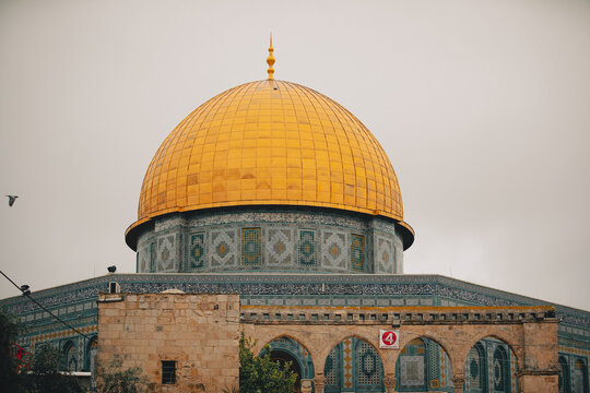 Al Aqsa Mosque, Dome of the Rock , Jerusalem, palestine,close up