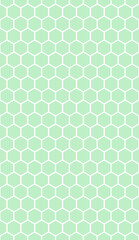 Green hexagon honeycomb seamless background pattern. Abstract geometric graphic hexagon pattern background	